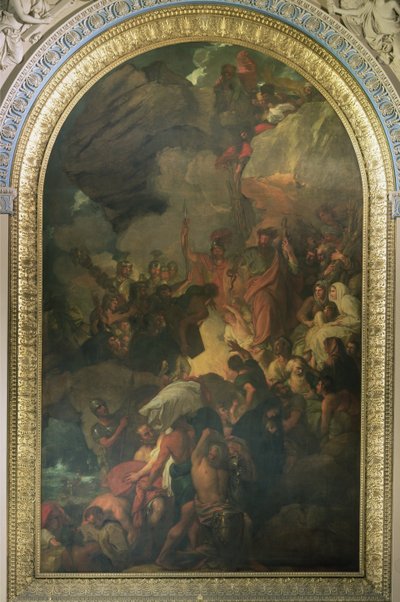 St. Paulus vor einem Schiffbruch vor Malta gerettet, Altarbild der Kapelle von St. Peter und St. Paul im Queen Mary Block von Benjamin West